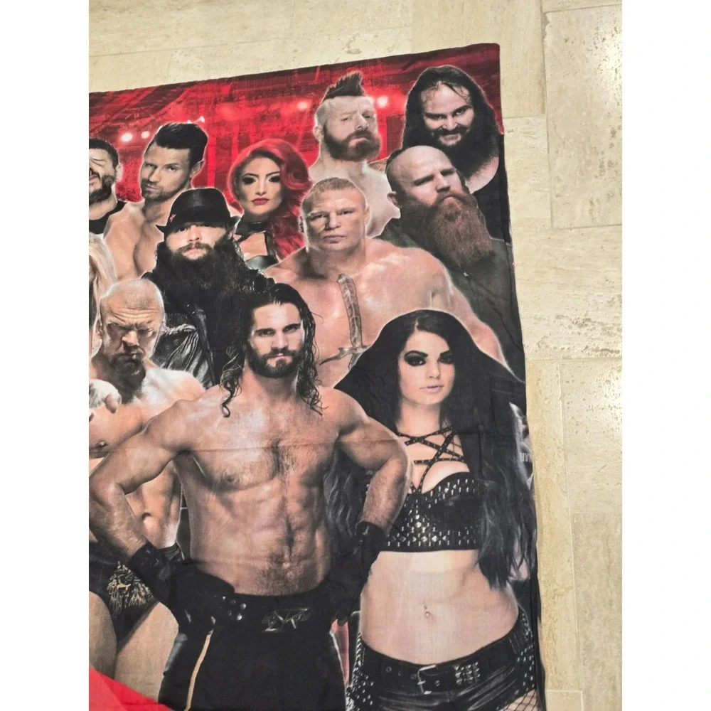 WWE Wrestling Legends Duvet Bed Cover‎ Lightweight 2015 Rock Austin EUC FULL